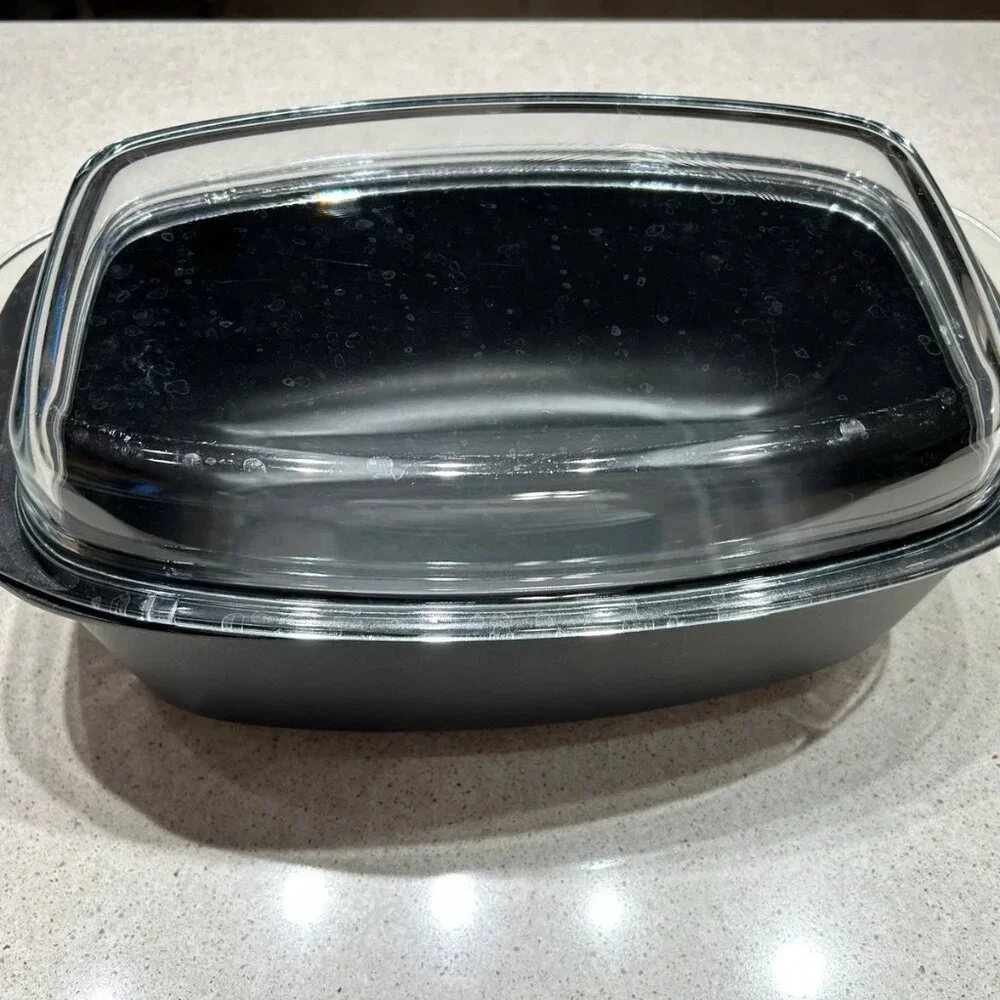 Deep Roasting Pan – WMF Cast Aluminum w/ Durit Non-Stick + Glass Lid